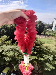 Hang Phuang Malai Artificial Thai Marigold Flower Fabric Mini Round Garland Gift - Imagen 1 de 23