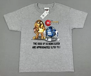 Vintage M&Ms Star Wars Shirt Boys S Gray Short Sleeve Crewneck R2D2 C3PO - Picture 1 of 9