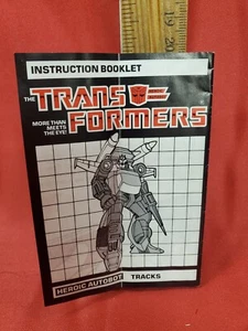 Libro de instrucciones Hasbro 1985 Transformers Heroic Autobot pistas - Imagen 1 de 9