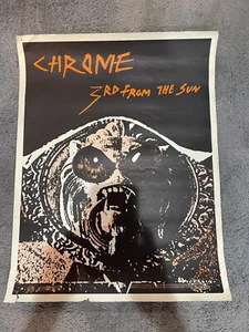 Vintage OG 1982 Chrome 3rd From The Sun Promo Poster 24.5" x 19" Rolled - Picture 1 of 1