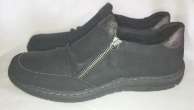 Spring Step Women's Juney Black Loafers Sz 42 US Sz 10.5-11 Side Zip Pull - Image 1 of 4