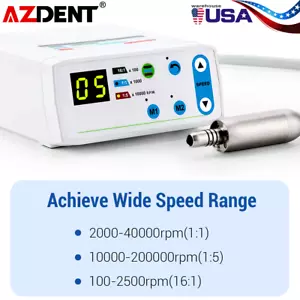 AZDENT Dental Brushless Electric LED Micro Motor Internal Spray 3,4Ncm E-Type US - Bild 1 von 24
