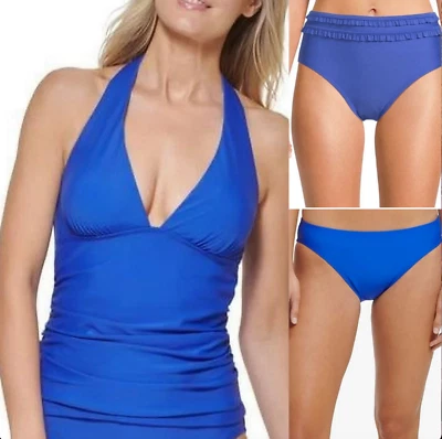 Tankini Tommy Hilfiger Natación AZUL PROVENZA 3 piezas, Bikini, Parte Inferior de tiro alto XL Foto 1 de 4