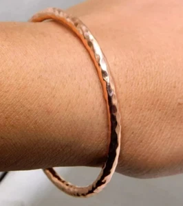 1 Pc Pure Copper Bangles Men Women Bracelet Bangle, Healing Bangles Hammer - Picture 1 of 5