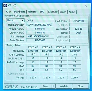 M471A2K43BB1-CRC Samsung 16GB 2Rx8 PC4-2400T-SE1-11 Non-ECC SO-DIMM Laptop RAM - Picture 1 of 3