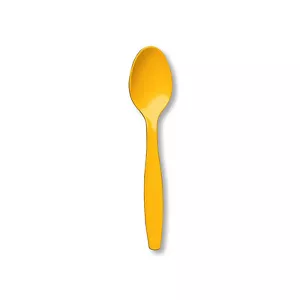 Creative Converting Premium 24 Count Plastic spoons harvest yellow heavy duty - Picture 1 of 1