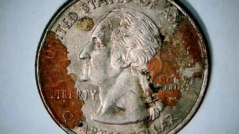 Washington Quarter Mint Error Partial Missing Clad Layer Obv & Rev -South Dakota Cover