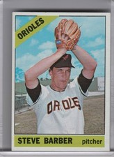 1966 TOPPS #477 STEVE BARBER BALTIMORE ORIOLES 4047