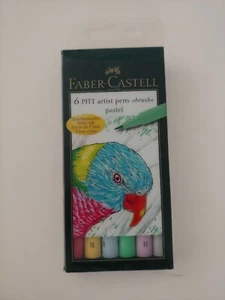 Faber Castel Arte e Grafica, Penne Pitt Artists, Set di 6 Punta Pennello (B), Pastello - Foto 1 di 2