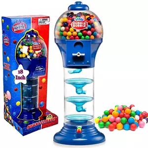 18" Big Spiral Gumball Machine Toy - Includes Aprox 113 Gum Balls - Kid... - Picture 1 of 12