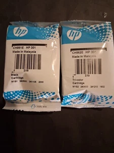Original neue HP 301 Schwarz + Farbe Doppelpack Tintenpatronen/Verwendung bis 29. Juli 2028. - Bild 1 von 1