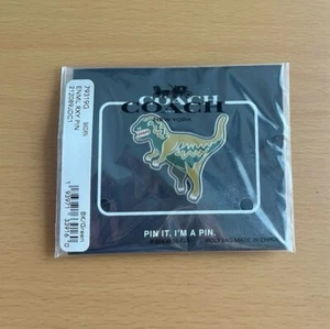 Coach Rexy Enamel Metal Pin Brooch NWT - Green Dinosaur T Rex - Picture 1 of 1