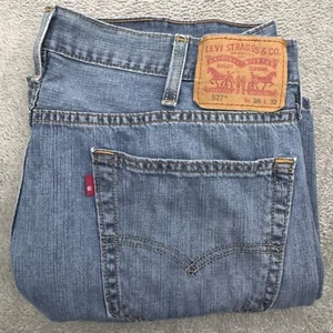 Levi's 527 Stivaletto Taglio Uomo Taglia 38x32 Blu Jeans Denim - Foto 1 di 10