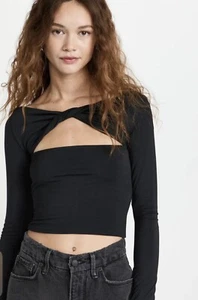 SER.O.YA Artemis Top In Black size XS  $145 Seroya Retrofête - Picture 1 of 6