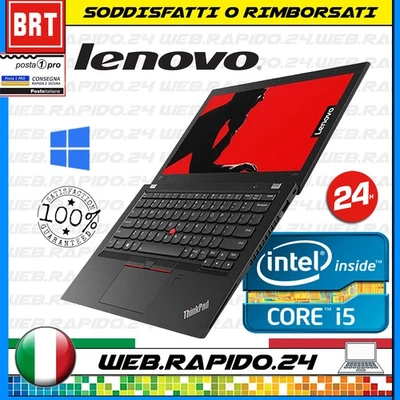 PC NOTEBOOK PORTATILE LENOVO X280 12.5" CPU I5-7200U RAM 8GB SSD 256GB WIN11 - Immagine 1 di 4