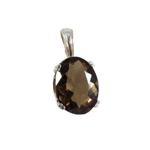 Antiguo colgante suizo de cuarzo ahumado de 10 quilates Escocia Cairngorm antigua Babilonia Roma - Imagen 1 de 11