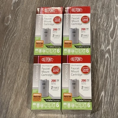 4 Genuine DuPont 4 Phase Faucet Mount Cartridge 200 Gallon Water Filter WFFMC300 - Image 1 of 4