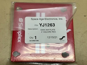 Space Age Electronics YJ1263 Simplex IAM Placa Cuadrada Roja TOTALMENTE NUEVO - Imagen 1 de 1