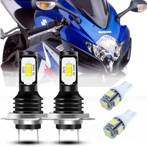 H7 6000K WHITE LED Front Headlight Bulbs Kit For Suzuki GSXR600 2004 2005 - 2007 - Picture 1 of 11