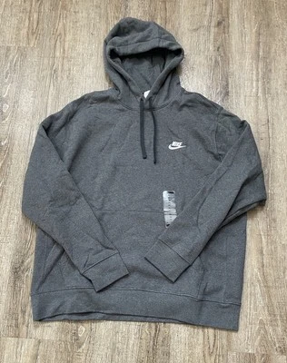 Nike Mens Club Fleece Pullover Hoodie Gray Sz XXL BV2654-071 - Image 1 of 3