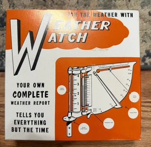 Vintage Weather Watch Rain Gauge Wind Speed Meter Kit Karbrite USA Boxed - Picture 1 of 2