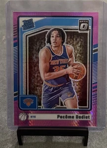 2024-25 Donruss Optic Pacome Dadiet Rated Rookie Hyper Pink #264 Knicks - Picture 1 of 3