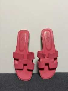 Scarpe infradito HERMES Oran rosa fucsia taglia 38 - Foto 1 di 22
