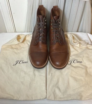 Мужские кожаные ботинки J.Crew Kenton на шнуровке с закрытым носком F4446 размер 11,5 - Изображение 1 из 4