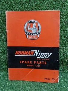 Vintage Norman Nippy De Luxe Moped Spare Parts Price List 1950s 60s - Picture 1 of 6
