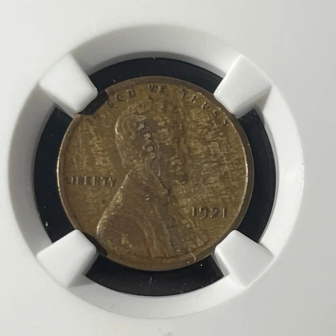 1921 1C OBVERSE LAMINATION NGC MINT ERROR FINE DETAILS WHEAT PENNY Cover