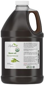 Neem Oil 64 oz Premium Organic - Virgin, Cold Pressed, Unrefined 100% Pure