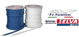 1 MT CIMA / TRECCINA IN POLIPROPILENE 32 FUSI Ø 14  PER PARABORDO COLORE BLU - Foto 1 di 3