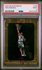 Tim Duncan 1997-98 SP Authentic: #128 RC HOF SPURS  PSA 9