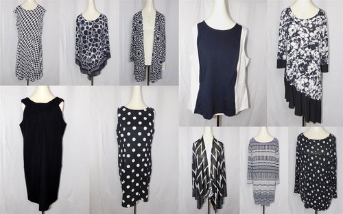 ALYX LOTTO 10 pezzi abiti nero bianco cardigan donna abbigliamento da lavoro monocromatico alcuni nuovi con etichetta