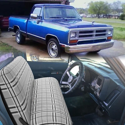 Cubiertas de asiento de auto manta de sillín de banco de camioneta gris tamaño completo para Dodge W150 W250  Foto 1 de 4