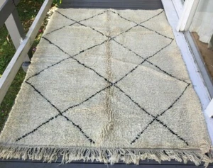 berber Rug Carpet Moroccan Beni Ourain Berber 100% Wool - Picture 1 of 5