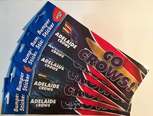 5 x Adelaide "GO CROWS" AFL Large 20 x 7 cm Car Bumper Bar Sticker. Football - Picture 1 of 6