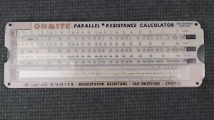 (B15) Calcolatrice diapositiva ohmite - resistenza parallela e legge di Ohm - Foto 1 di 4