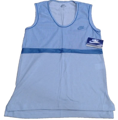Camiseta sin mangas Nike de colección años 80 para mujer M camisa sin mangas nueva con etiquetas azul Ice Copen entrenamiento para correr Foto 1 de 4