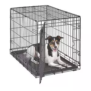 DOG CRATE CAGE Single Door 30" x 19" x 21.5" Dogs up to 40 lbs - Picture 1 of 9