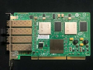 LSI7404E2-LC LSI Logic Quad Port 4GB PCIe Fibre Channel Card (With 4 SFPs) - Picture 1 of 5