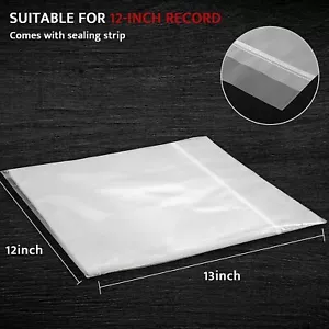 200PCS NEW PREMIUM THICK LP / 12" PLASTIC OUTER RECORD COVER SLEEVES 80um AU - Picture 1 of 20