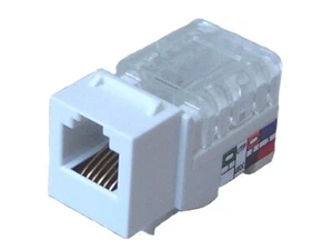 Dynacom 10606K-WH KwikJack Cat6 Punch Down Data Jack - 110 Categoria 6 Bianco - Foto 1 di 1