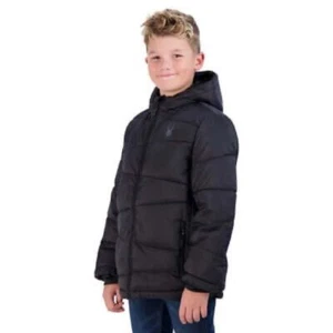 Spyder Boy's Nexus Puffer Jacket Water Resistant Hooded Black medium (10/12) - Picture 1 of 12