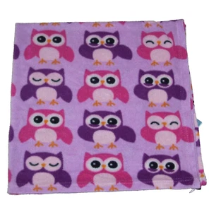 Safety 1st Owl Baby Blanket Purple Pink Fleece Security Lovey - Picture 1 of 2