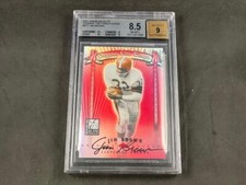 2001 DONRUSS ELITE JIM BROWN PT-7 PASSING THE TORCH AUTO 30/100 BGS 8.5 NM-MT+ 9