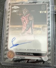 2022-23 TOPPS Chrome Overtime Elite Somto Cyril Auto  /10 SSP 1st Card