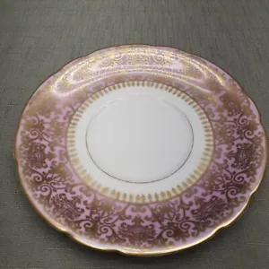 Plate KPM Royal Ivory Germany Porcelain Pink White Gold Rocaille Style - Picture 1 of 8
