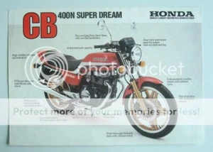 HONDA CB400N SUPER DREAM MOTORCYCLE Sales Specification Leaflet c1984 #PB84010A - Picture 1 of 2