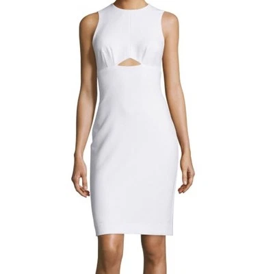 Белое платье-футляр с вырезом от Nicole Miller размер 6 300 долл. США - Изображение 1 из 4